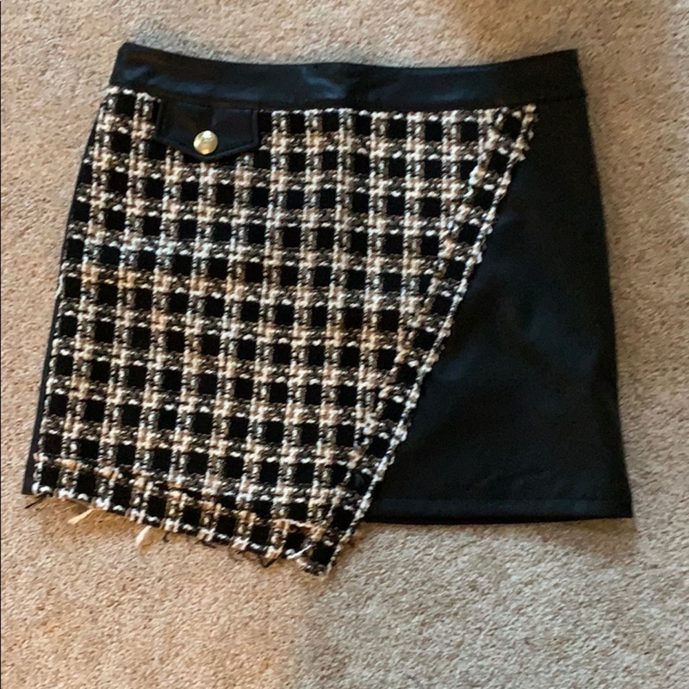 Faux leather mini